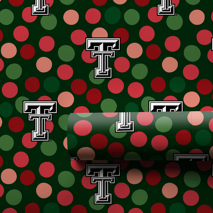 Texas Tech Christmas Dots - Wrapping Paper - Aspen & Arlo