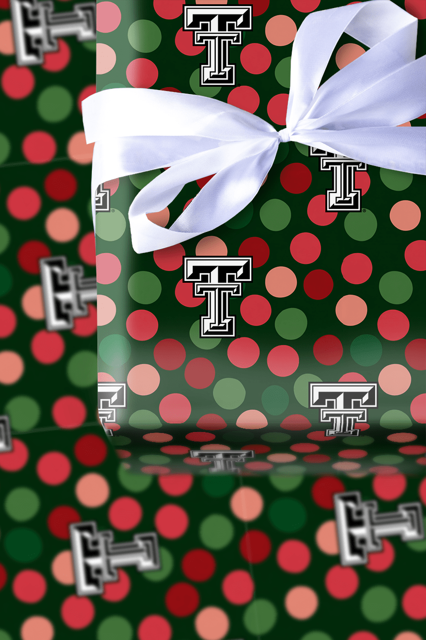 Texas Tech Christmas Dots - Wrapping Paper - Aspen & Arlo