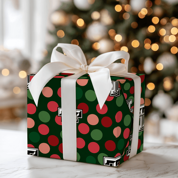 Texas Tech Christmas Dots - Wrapping Paper - Aspen & Arlo