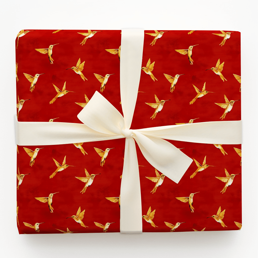 Humming Red - Wrapping Paper - Aspen & Arlo