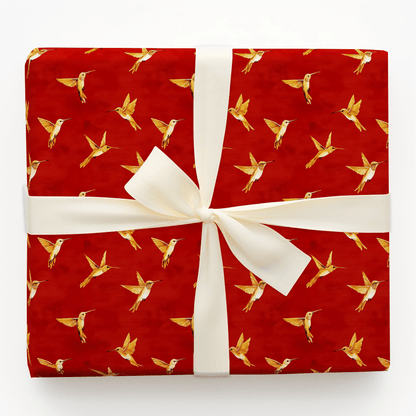 Humming Red - Wrapping Paper - Aspen & Arlo