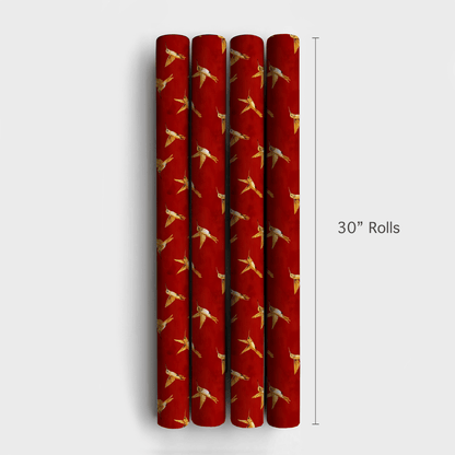 Humming Red - Wrapping Paper - Aspen & Arlo