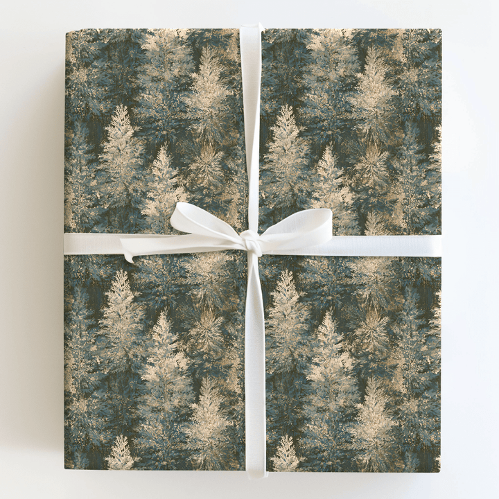 Midnight Frost Forest - Wrapping Paper - Aspen & Arlo