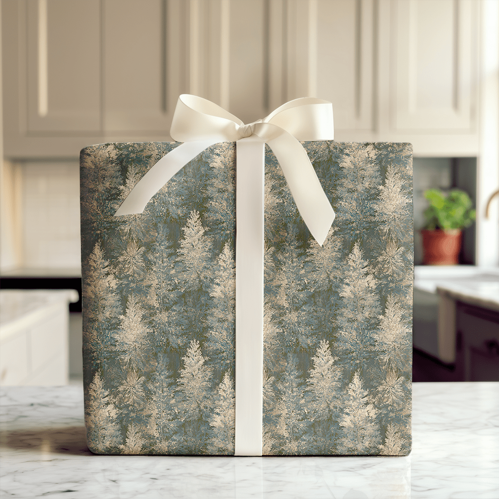 Midnight Frost Forest - Wrapping Paper - Aspen & Arlo