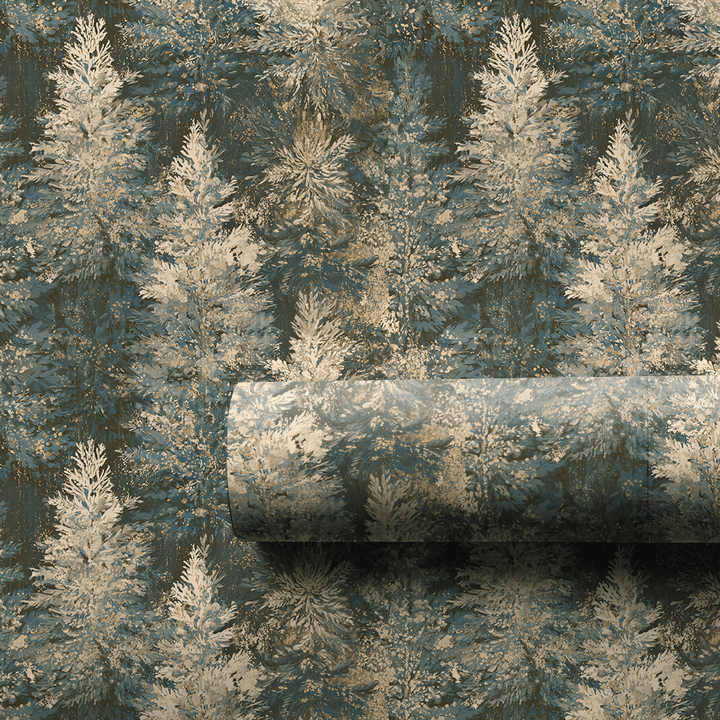 Midnight Frost Forest - Wrapping Paper - Aspen & Arlo