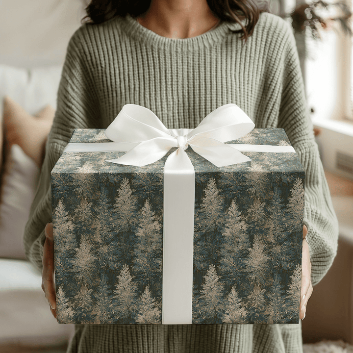 Midnight Frost Forest - Wrapping Paper - Aspen & Arlo