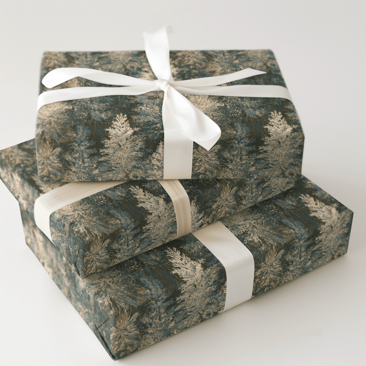 Midnight Frost Forest - Wrapping Paper - Aspen & Arlo