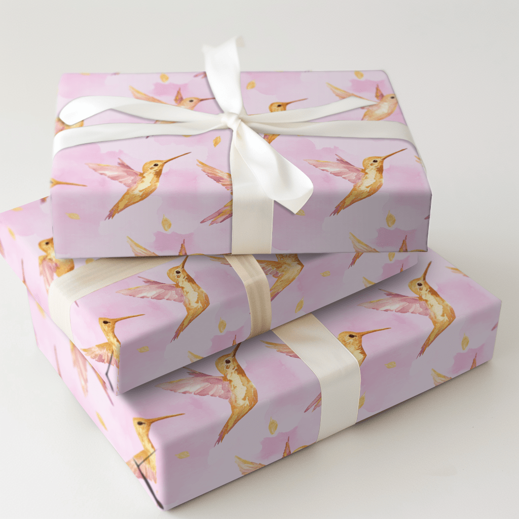 Humming Pink - Wrapping Paper - Aspen & Arlo