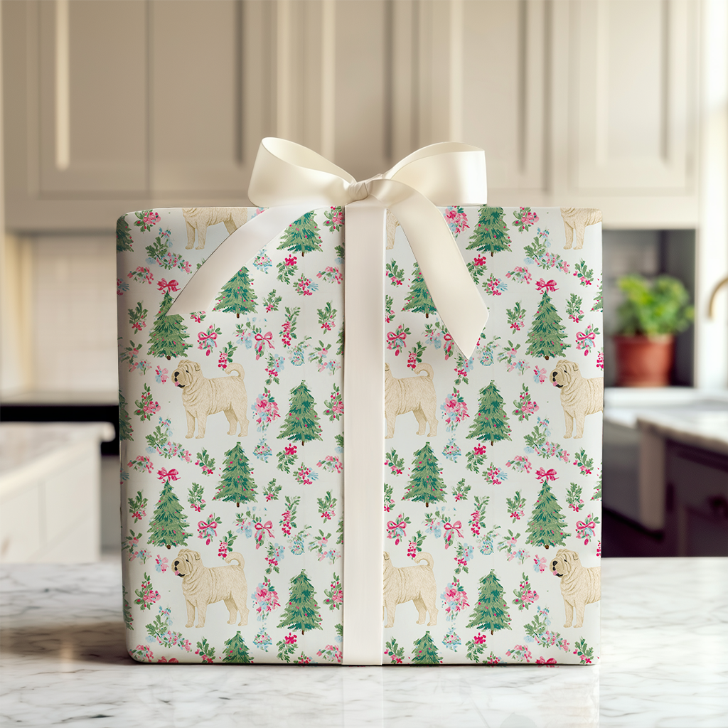 Merry Berry Floral Shar-Pei