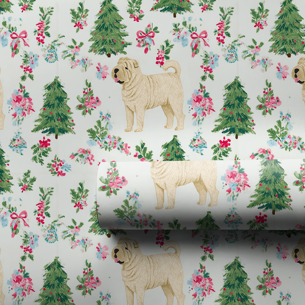 Merry Berry Floral Shar-Pei