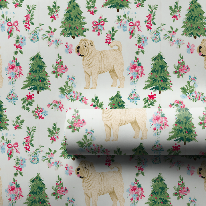 Merry Berry Floral Shar-Pei