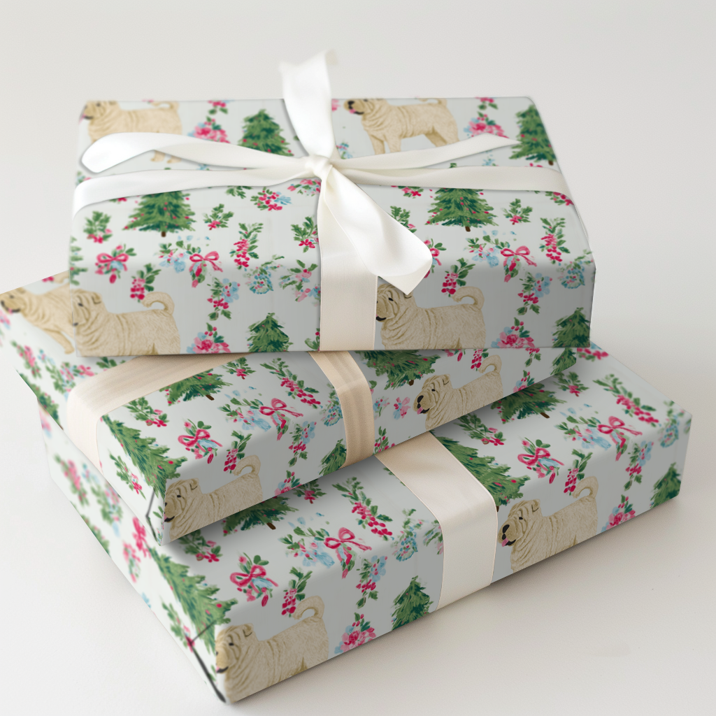 Merry Berry Floral Shar-Pei