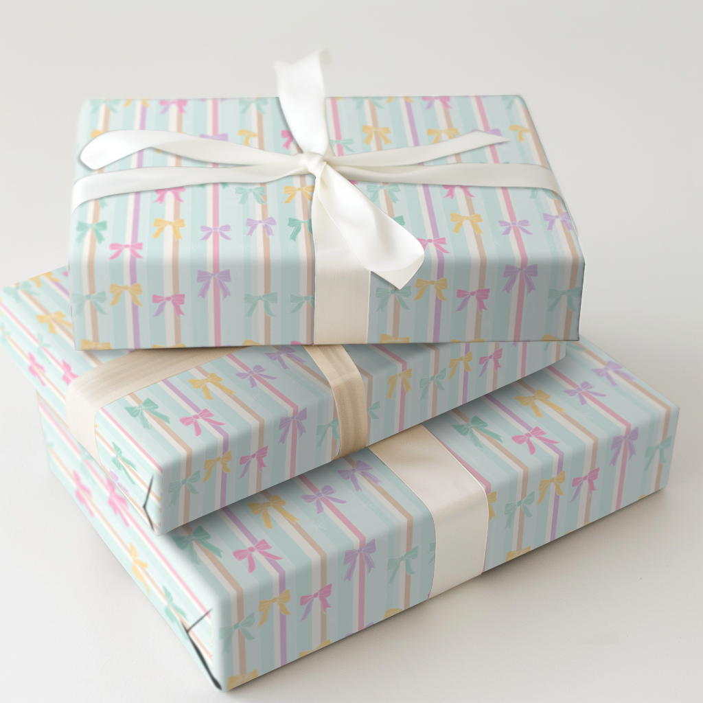 Pastel Bow Stripe