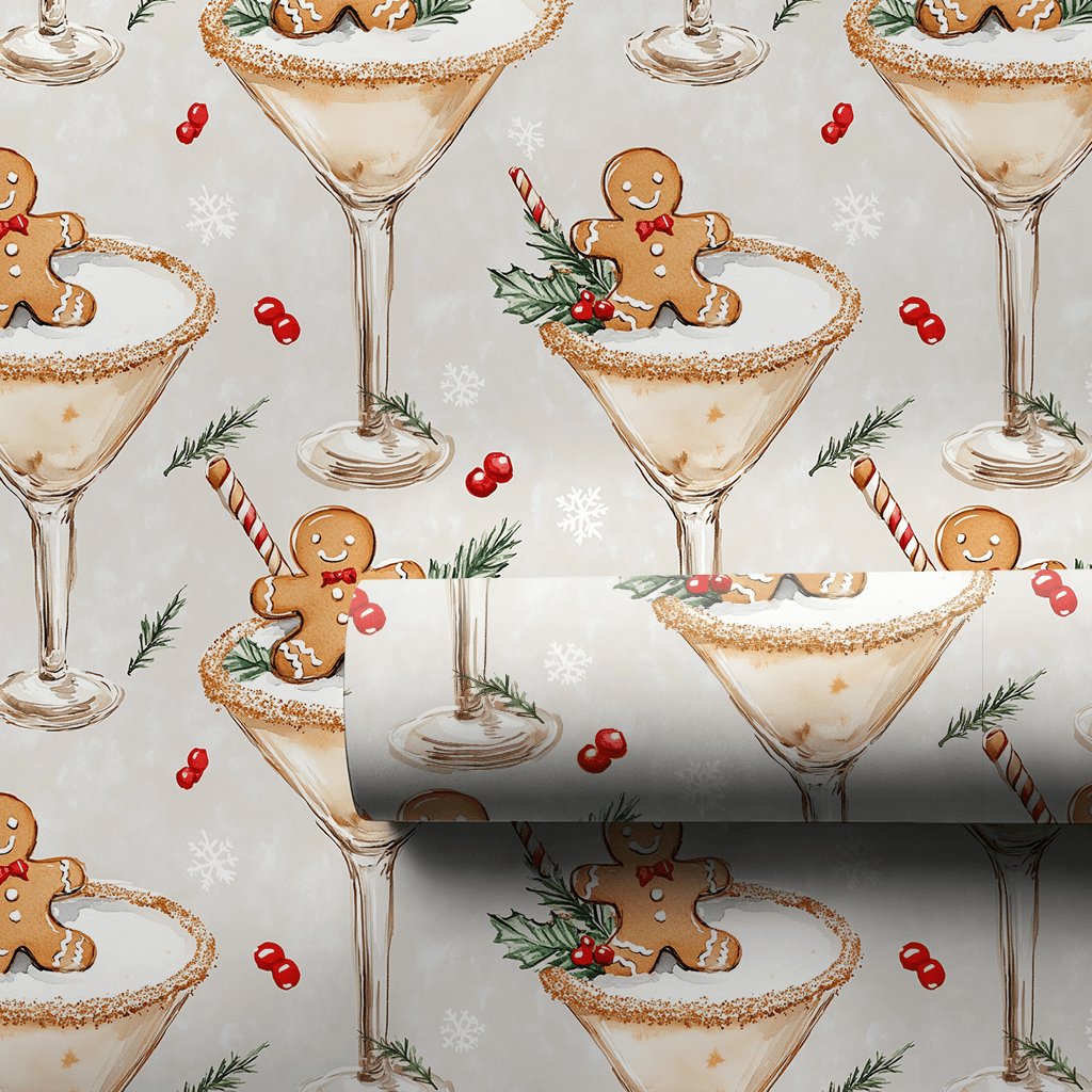 Gingerbread Sip - Wrapping Paper - Aspen & Arlo