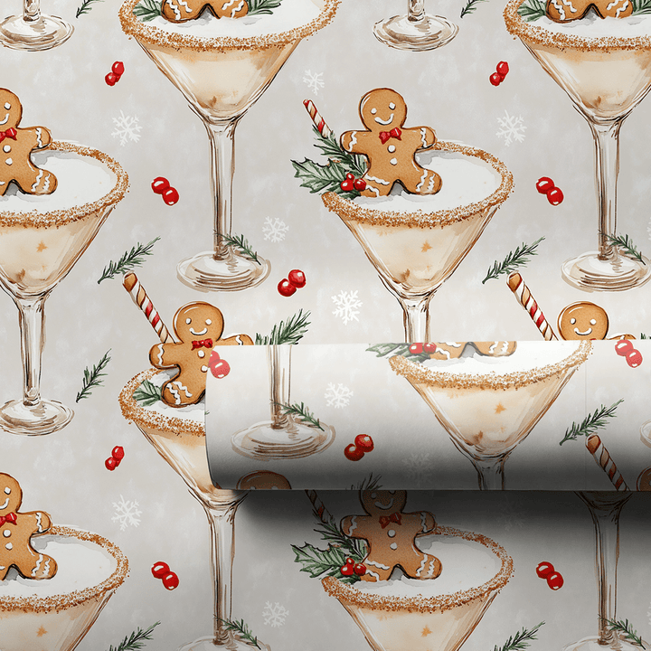 Gingerbread Sip - Wrapping Paper - Aspen & Arlo