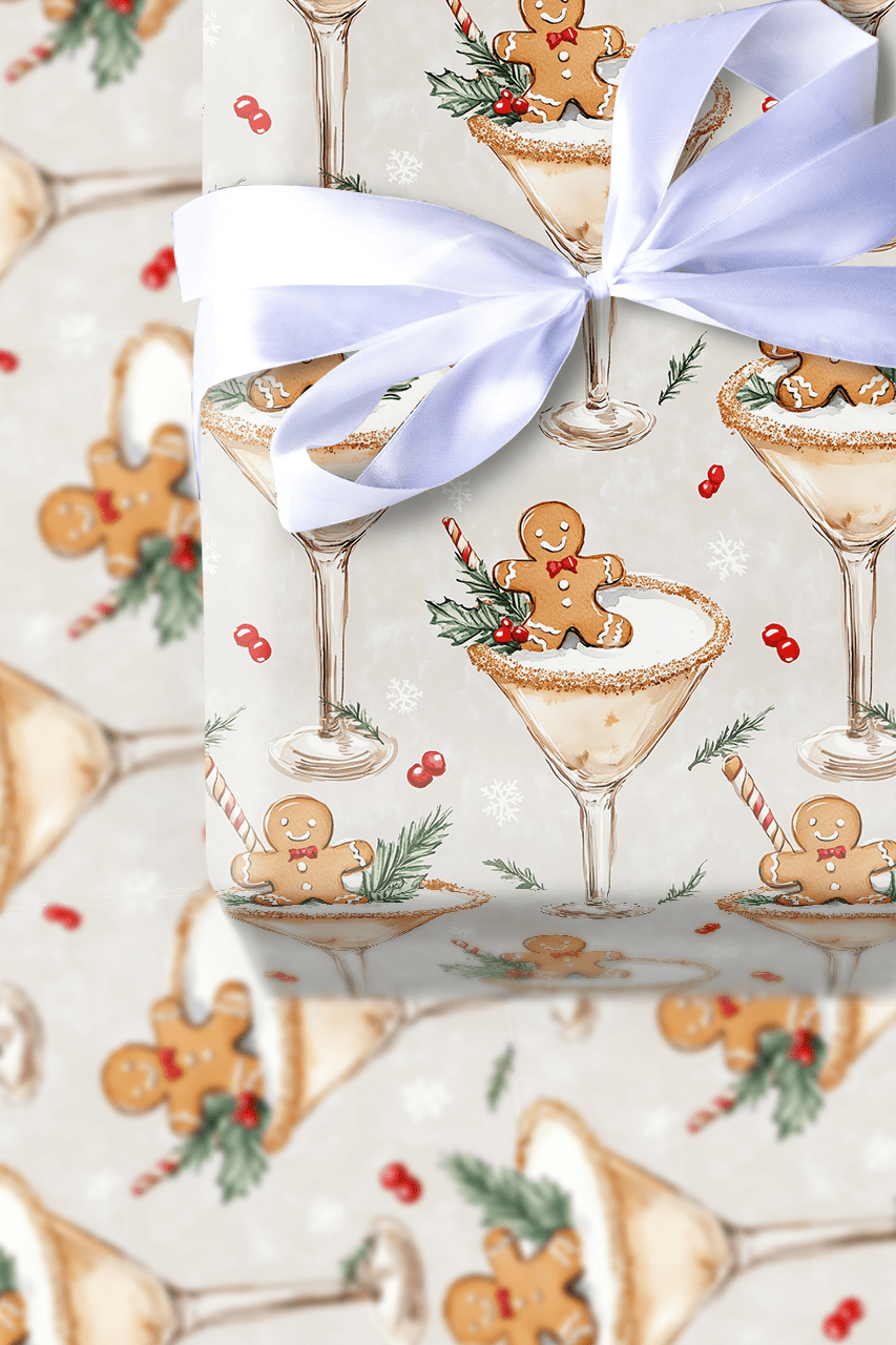 Gingerbread Sip - Wrapping Paper - Aspen & Arlo
