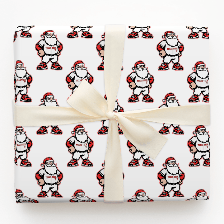 Red Raider Santa Dugout - Wrapping Paper - Aspen & Arlo