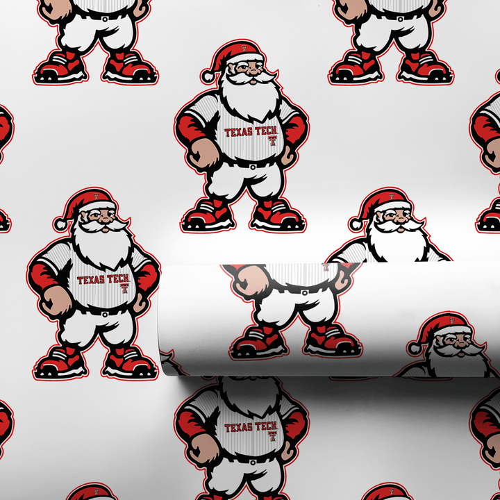 Red Raider Santa Dugout - Wrapping Paper - Aspen & Arlo