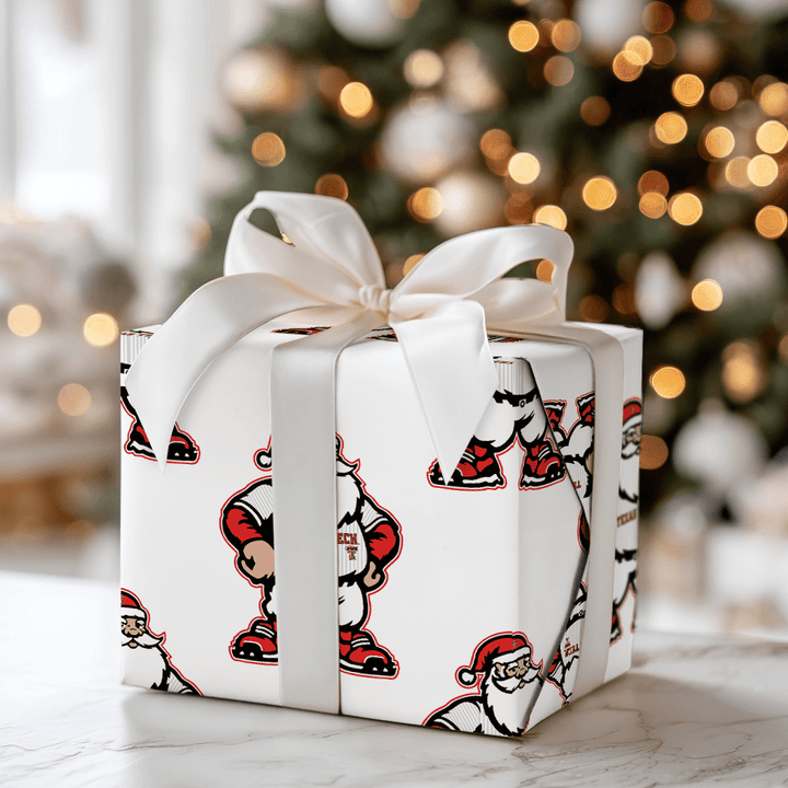 Red Raider Santa Dugout - Wrapping Paper - Aspen & Arlo