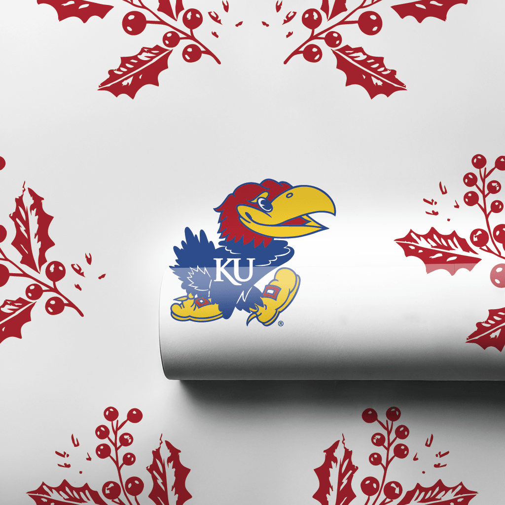 Jayhawks Holly - Wrapping Paper - Aspen & Arlo