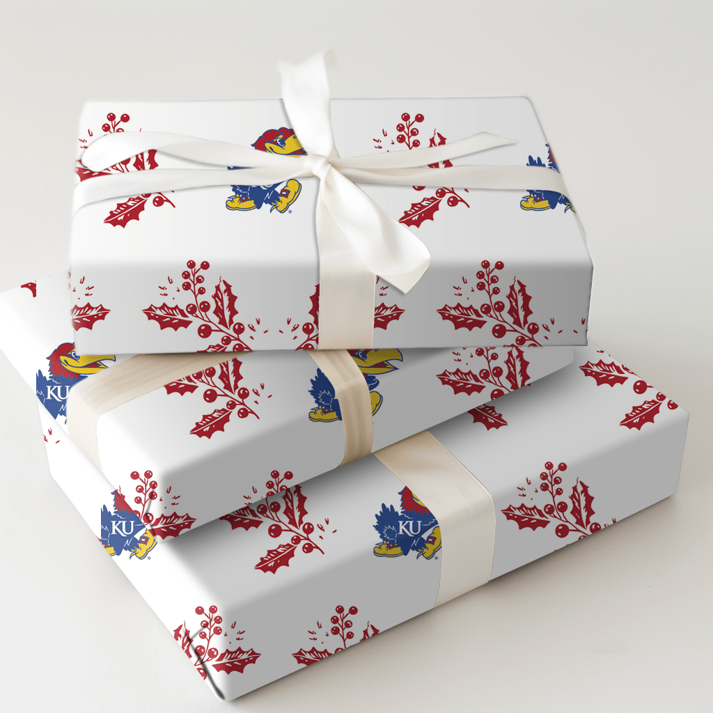 Jayhawks Holly - Wrapping Paper - Aspen & Arlo