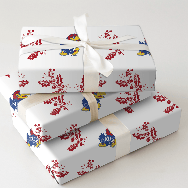 Jayhawks Holly - Wrapping Paper - Aspen & Arlo