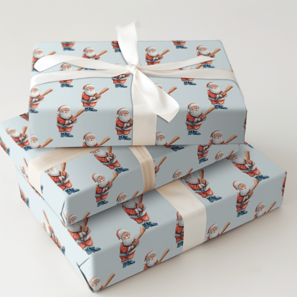 Santa Swings - Wrapping Paper - Aspen & Arlo