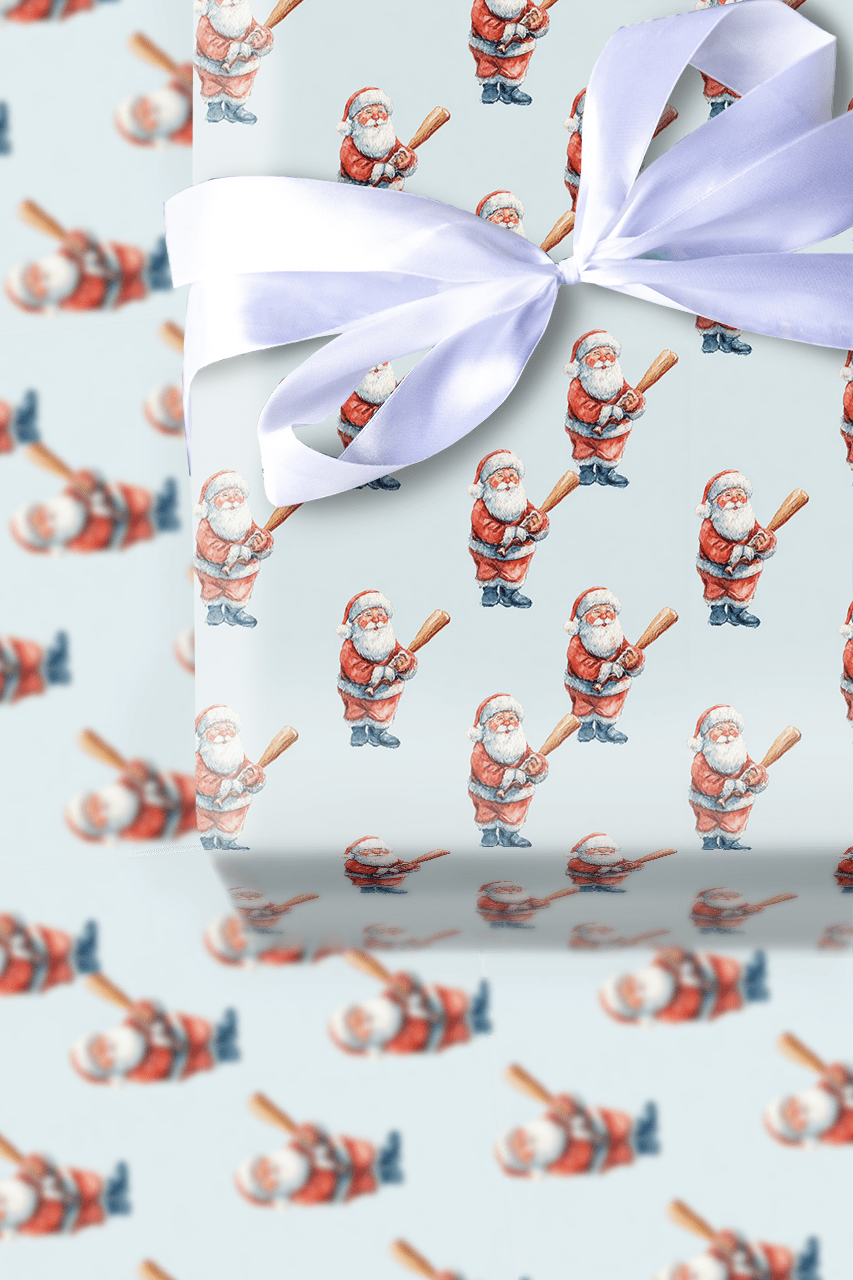 Santa Swings - Wrapping Paper - Aspen & Arlo