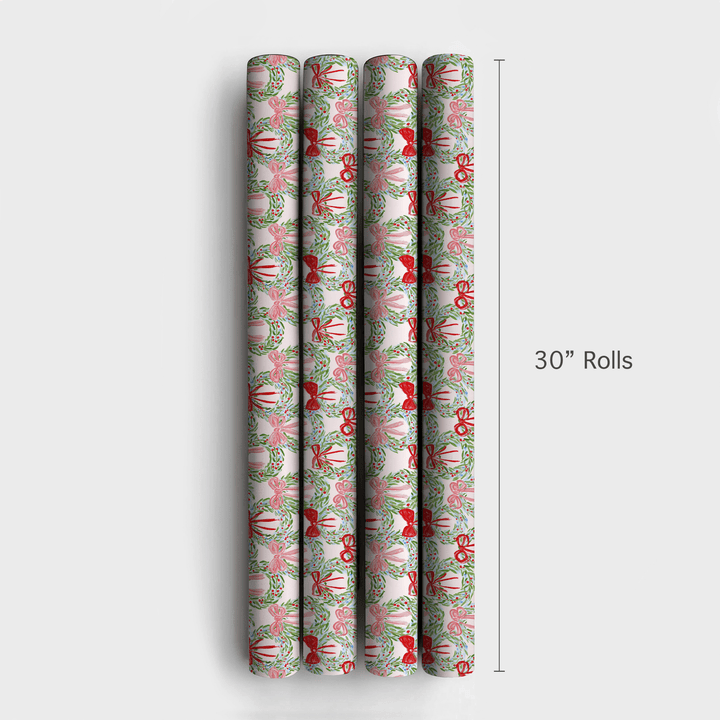 Brushstroke Wreaths - Wrapping Paper - Aspen & Arlo