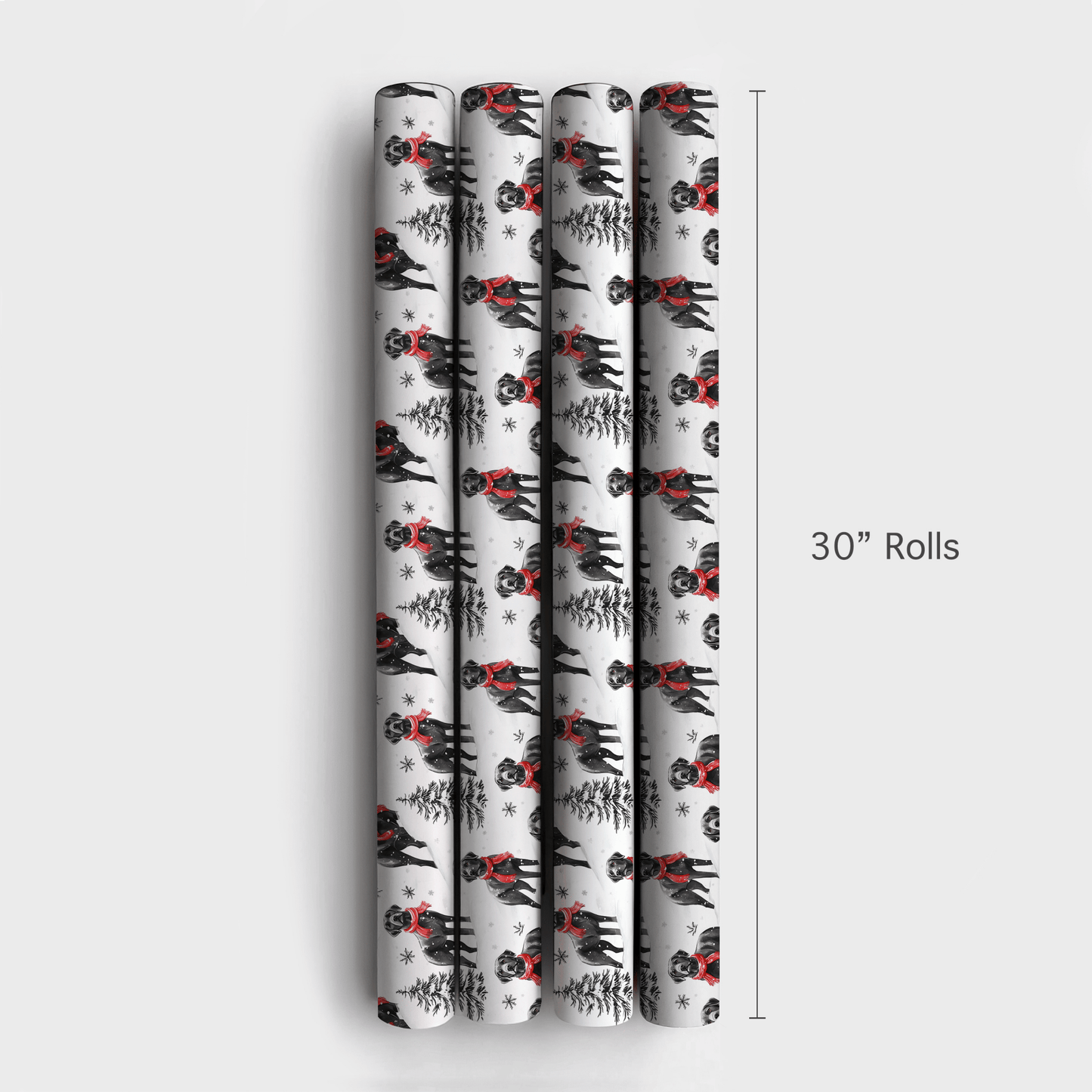Snowbound Black Lab - Wrapping Paper - Aspen & Arlo