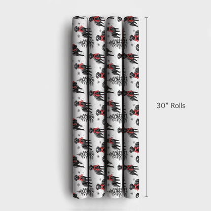 Snowbound Black Lab - Wrapping Paper - Aspen & Arlo