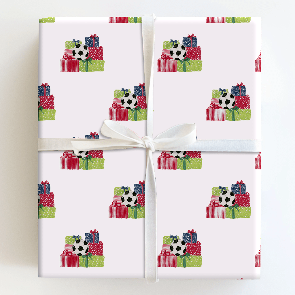 Soccer And Gifts - Wrapping Paper - Aspen & Arlo