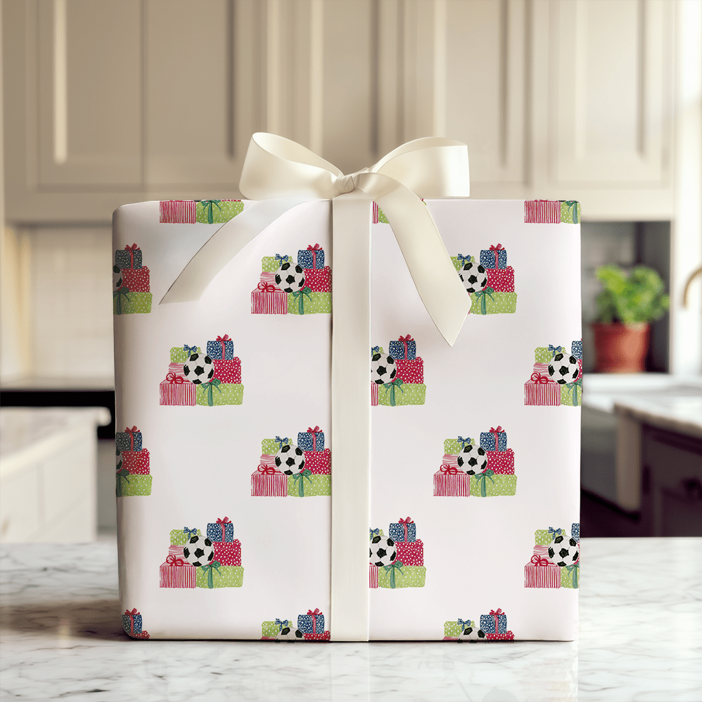 Soccer And Gifts - Wrapping Paper - Aspen & Arlo