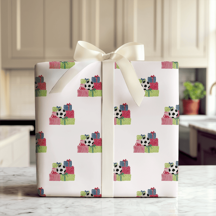 Soccer And Gifts - Wrapping Paper - Aspen & Arlo