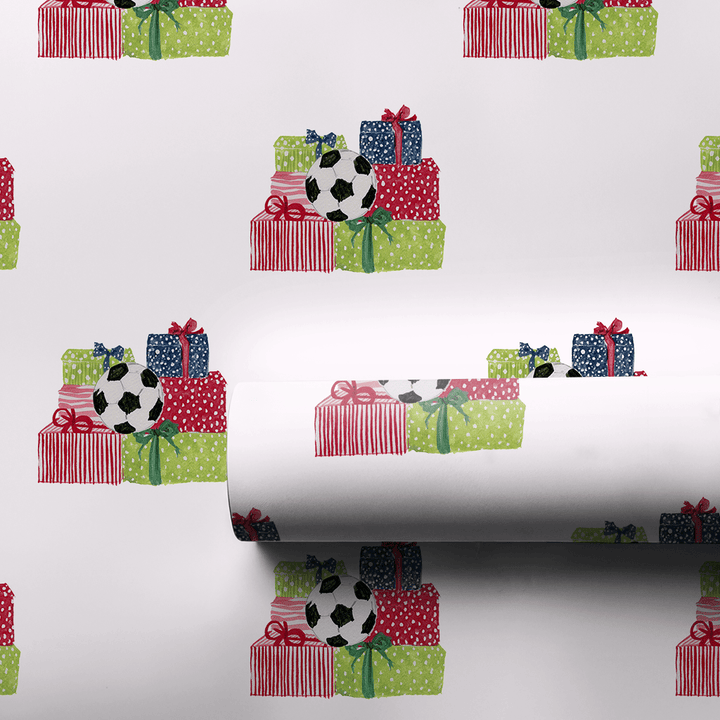 Soccer And Gifts - Wrapping Paper - Aspen & Arlo