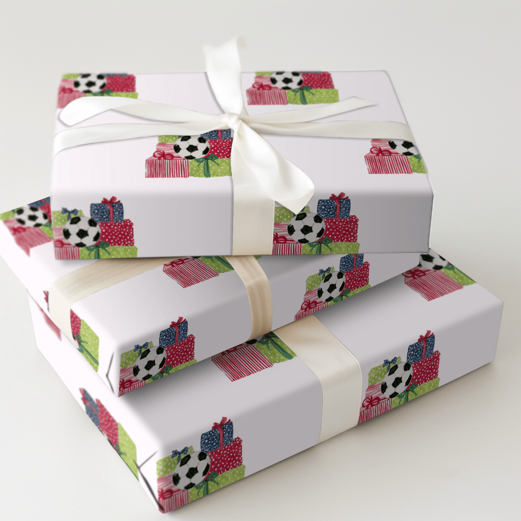 Soccer And Gifts - Wrapping Paper - Aspen & Arlo