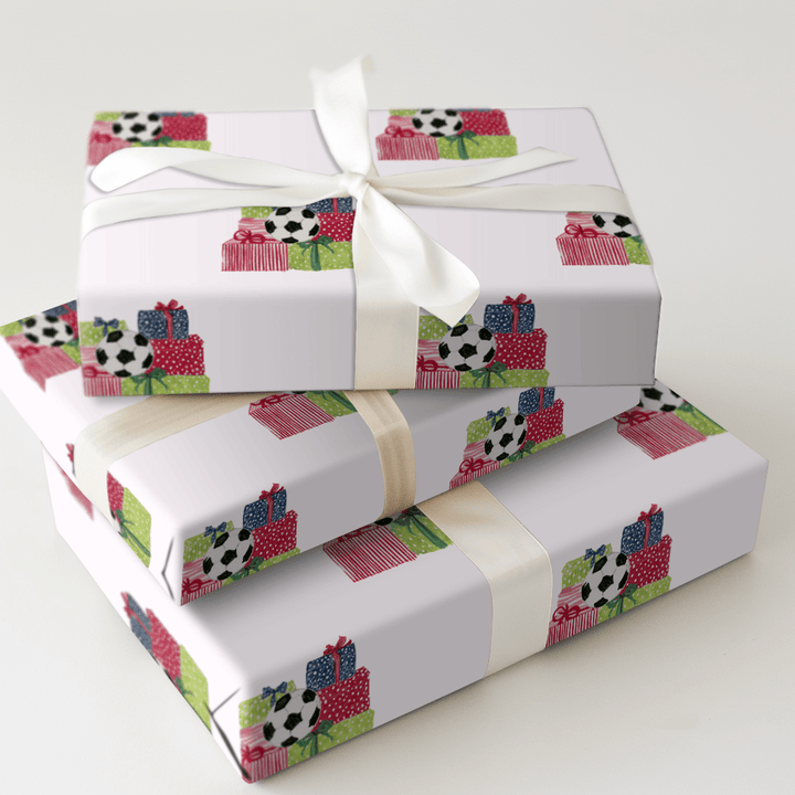 Soccer And Gifts - Wrapping Paper - Aspen & Arlo