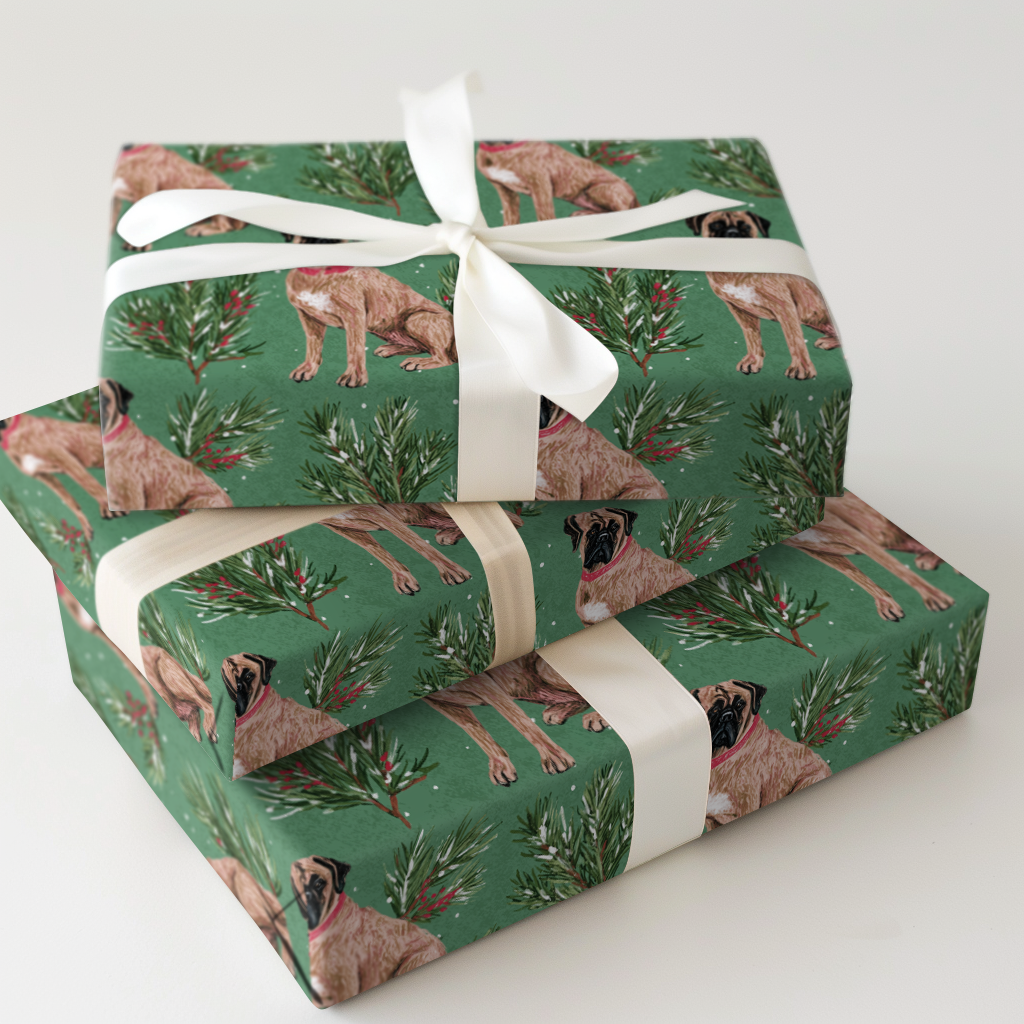 Bullmastiff Whimsical Green