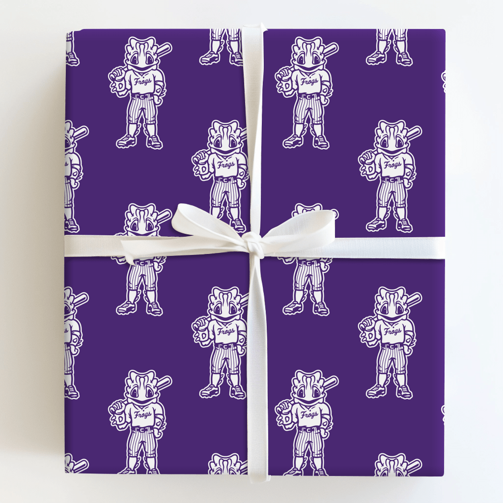 TCU Baseball Frog - Wrapping Paper - Aspen & Arlo