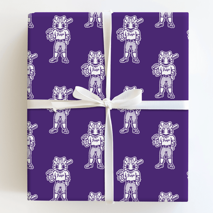 TCU Baseball Frog - Wrapping Paper - Aspen & Arlo