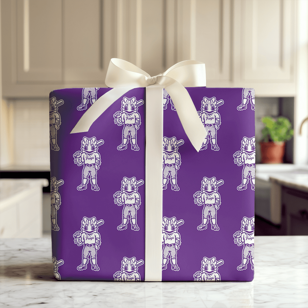 TCU Baseball Frog - Wrapping Paper - Aspen & Arlo