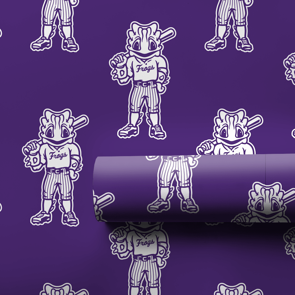 TCU Baseball Frog - Wrapping Paper - Aspen & Arlo