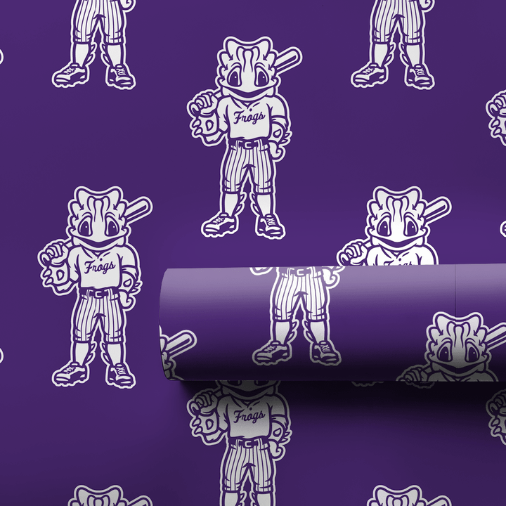 TCU Baseball Frog - Wrapping Paper - Aspen & Arlo