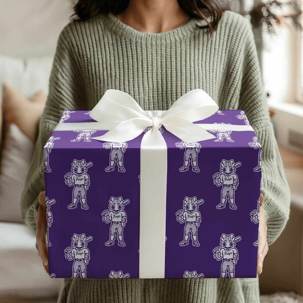 TCU Baseball Frog - Wrapping Paper - Aspen & Arlo