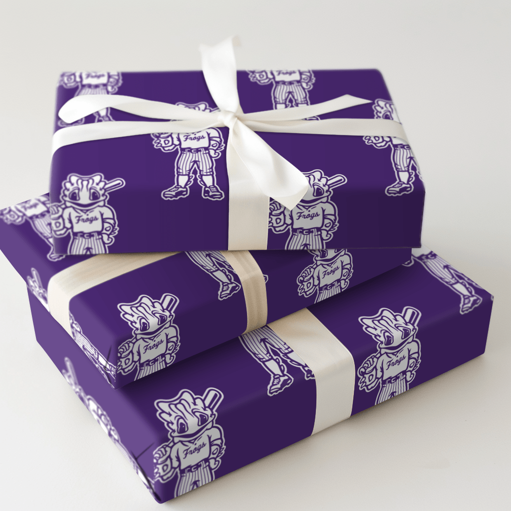 TCU Baseball Frog - Wrapping Paper - Aspen & Arlo