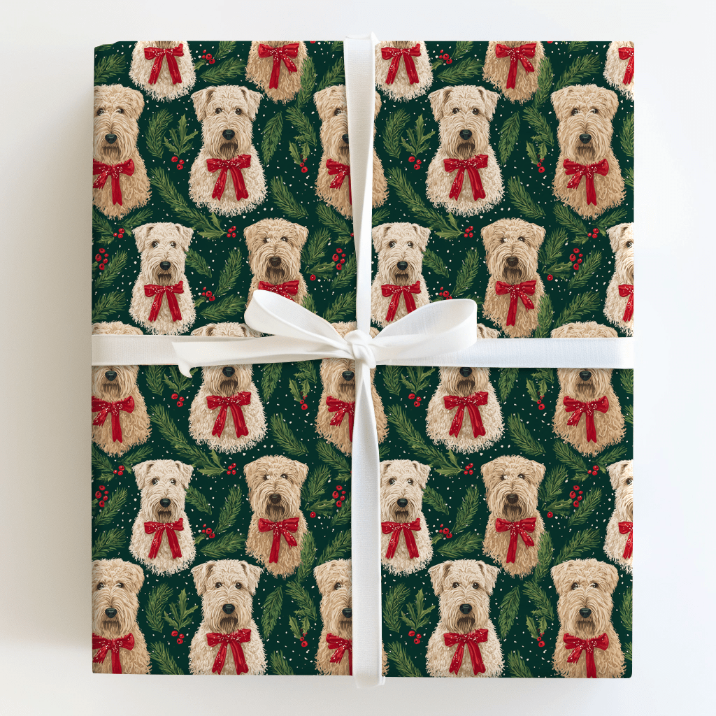 Wheatens in Evergreen - Wrapping Paper - Aspen & Arlo