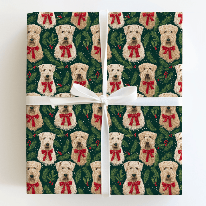 Wheatens in Evergreen - Wrapping Paper - Aspen & Arlo