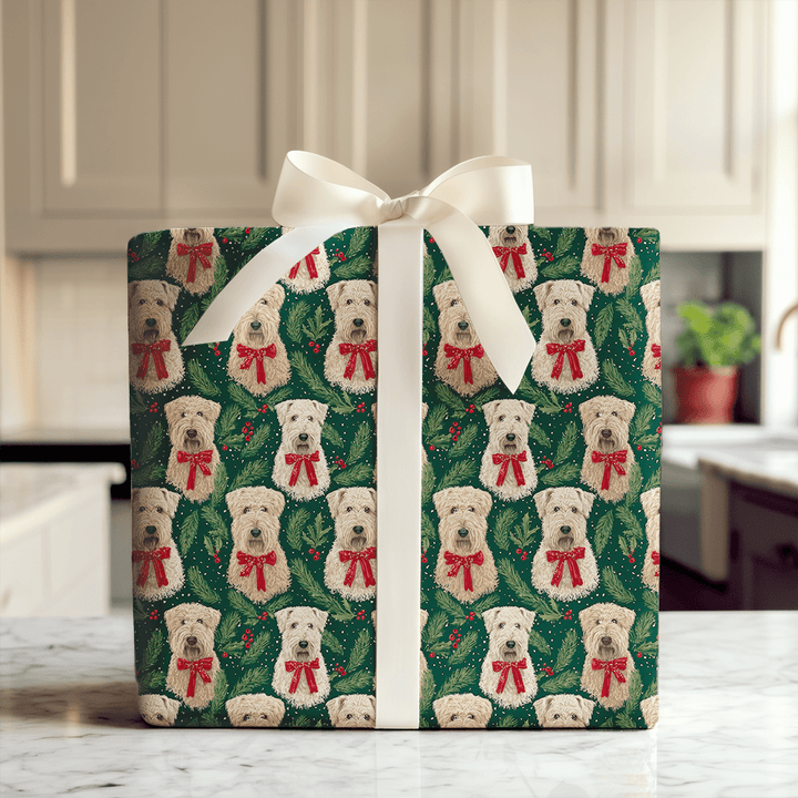 Wheatens in Evergreen - Wrapping Paper - Aspen & Arlo