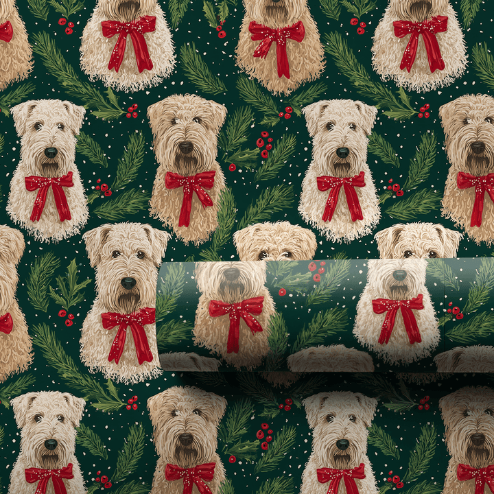 Wheatens in Evergreen - Wrapping Paper - Aspen & Arlo