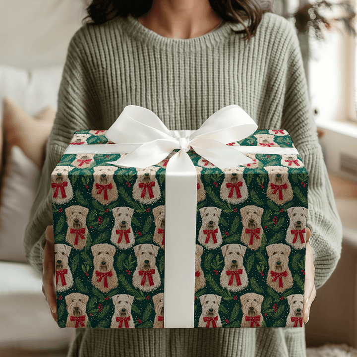 Wheatens in Evergreen - Wrapping Paper - Aspen & Arlo